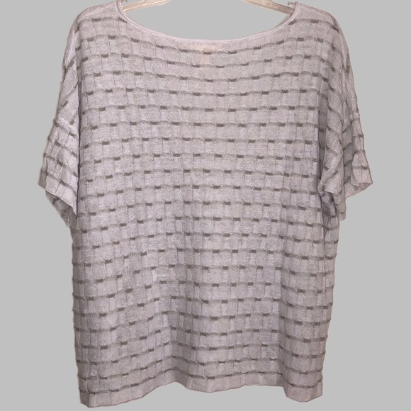 Eileen Fisher Linen Short Sleeve Top - Picture 3 of 7